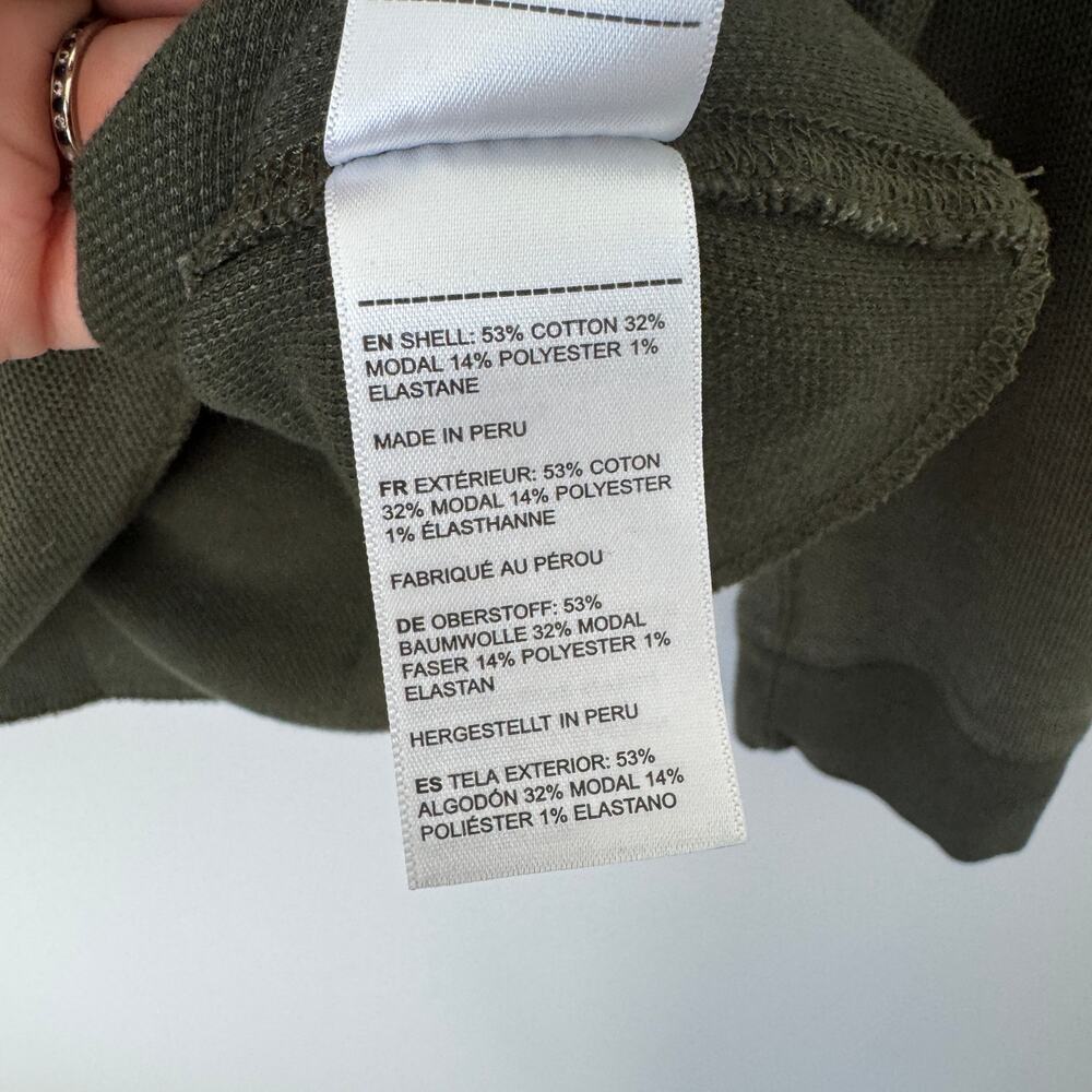 UNTUCKit Schrock Textured Long Sleeve Henley Medium Army Green - Picture 4 of 8